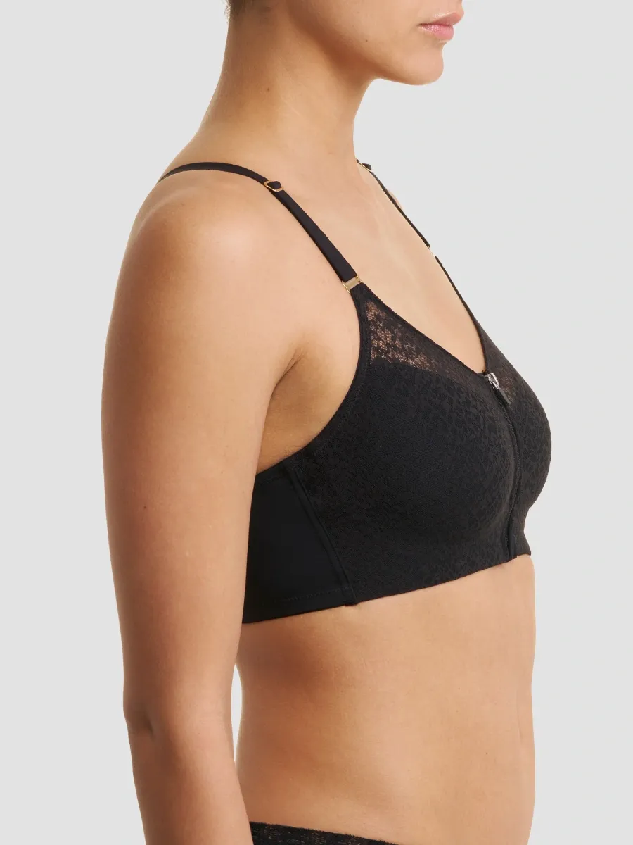 Natori Women's Pretty Smooth Zip Front Pocketed Mastectomy Wireless Bra | Thumbnail 2 Natori Women's Pretty Smooth Zip Front Pocketed Mastectomy Wireless Bra | Thumbnail 2