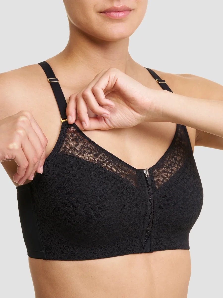 Natori Women's Pretty Smooth Zip Front Pocketed Mastectomy Wireless Bra | Thumbnail 5 Natori Women's Pretty Smooth Zip Front Pocketed Mastectomy Wireless Bra | Thumbnail 5