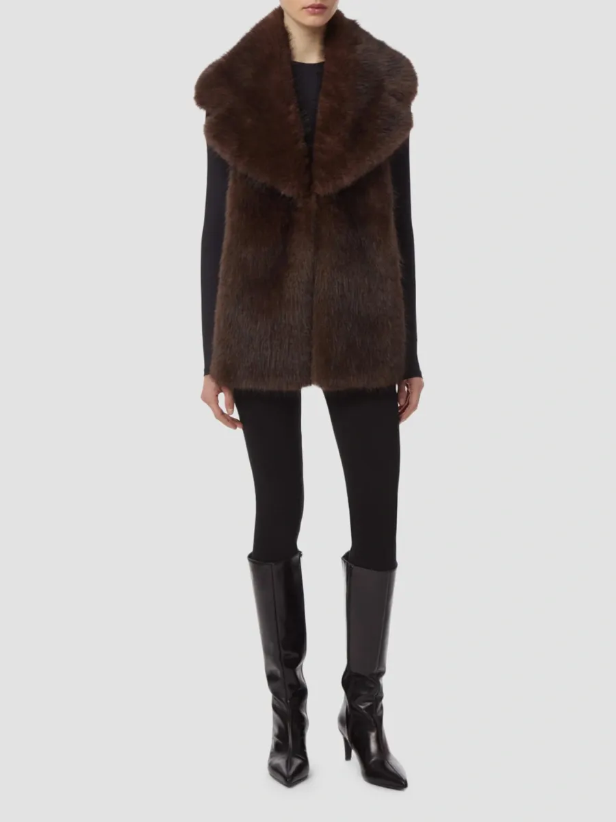 Apparis Women's Mia Faux-Sable Fur Collar | Thumbnail 2 Apparis Women's Mia Faux-Sable Fur Collar | Thumbnail 2