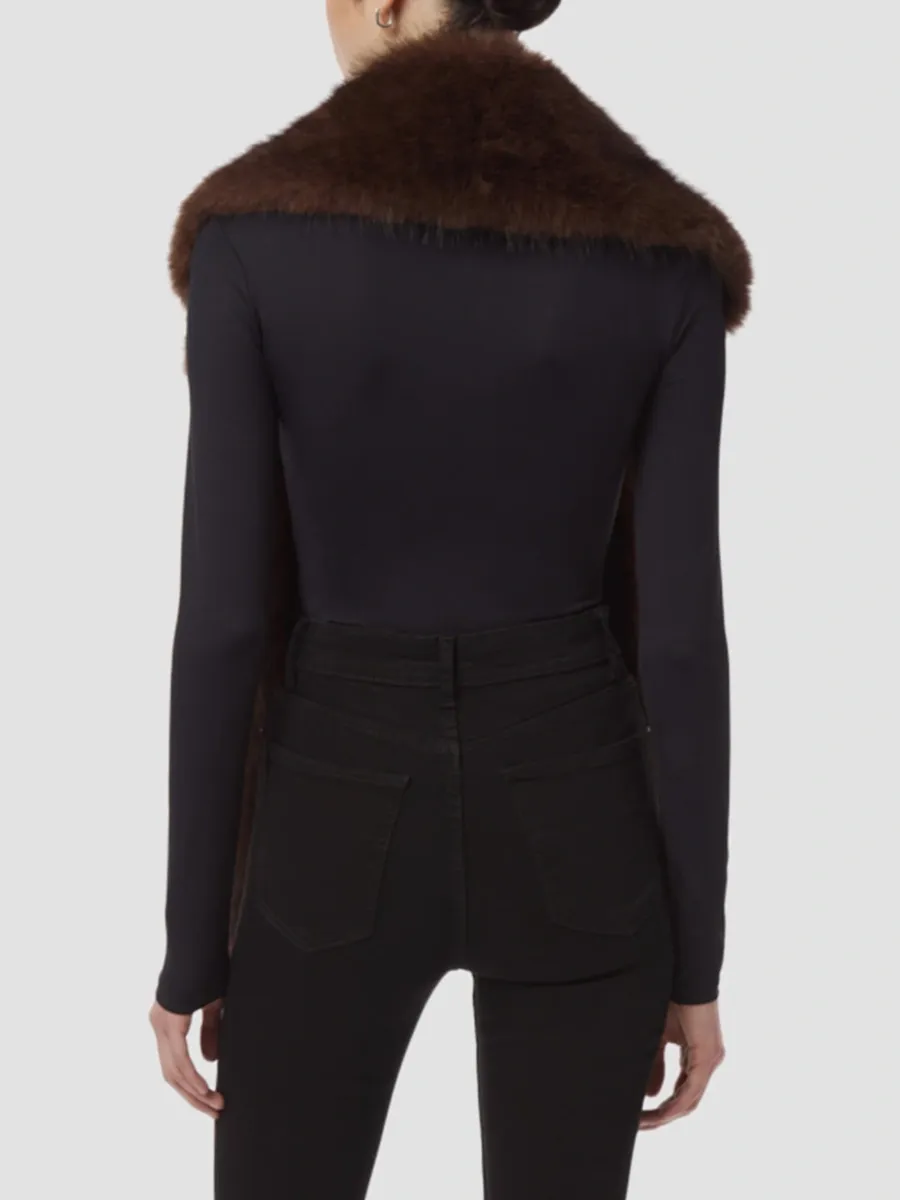 Apparis Women's Mia Faux-Sable Fur Collar | Thumbnail 4 Apparis Women's Mia Faux-Sable Fur Collar | Thumbnail 4