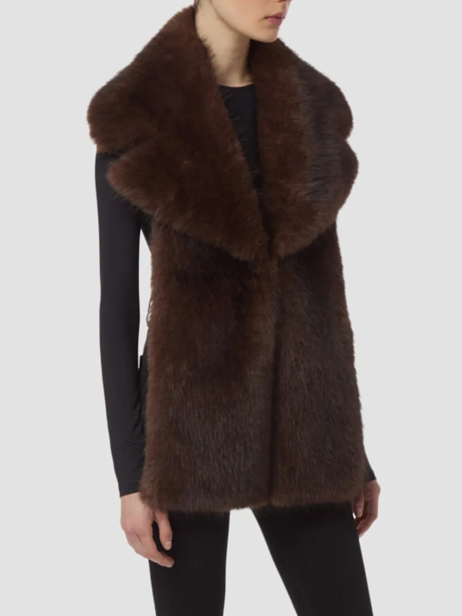 Apparis Women's Mia Faux-Sable Fur Collar | Thumbnail 5 Apparis Women's Mia Faux-Sable Fur Collar | Thumbnail 5