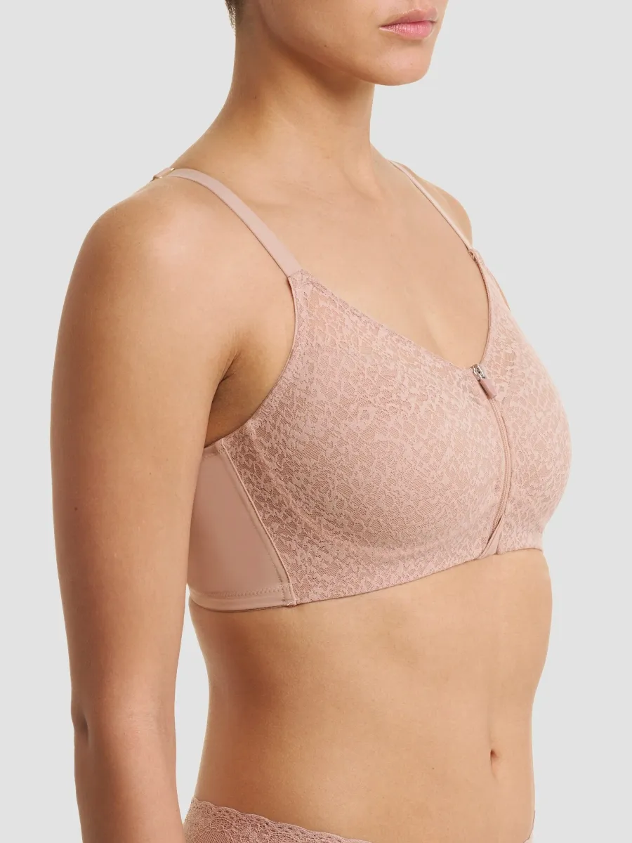 Natori Women's Pretty Smooth Zip Front Pocketed Mastectomy Wireless Bra | Thumbnail 2 Natori Women's Pretty Smooth Zip Front Pocketed Mastectomy Wireless Bra | Thumbnail 2