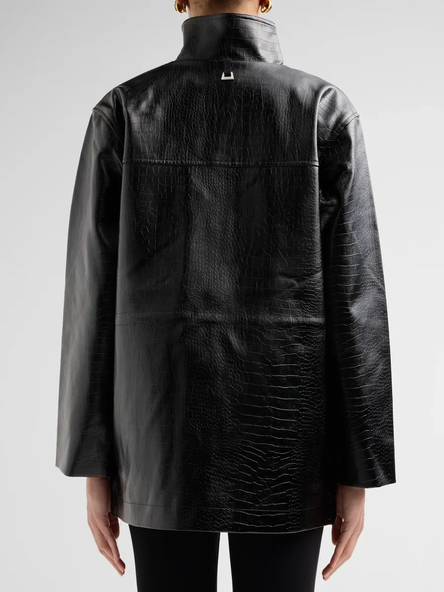 Apparis Women's Edie Croc-Embossed Faux Leather Parka | Thumbnail 3 Apparis Women's Edie Croc-Embossed Faux Leather Parka | Thumbnail 3