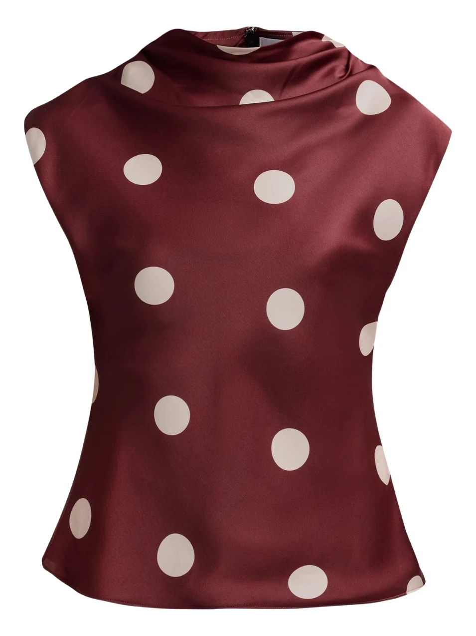 Misa Los Angeles Women's Halo Polka Dot Satin Top