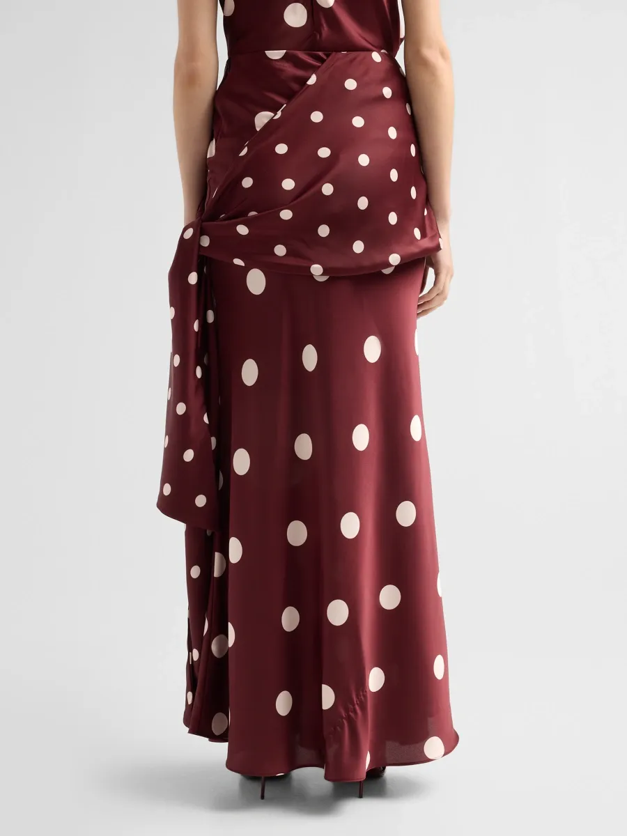 Misa Los Angeles Women's Mana Polka Dot Ruffle Maxi Skirt | Thumbnail 3