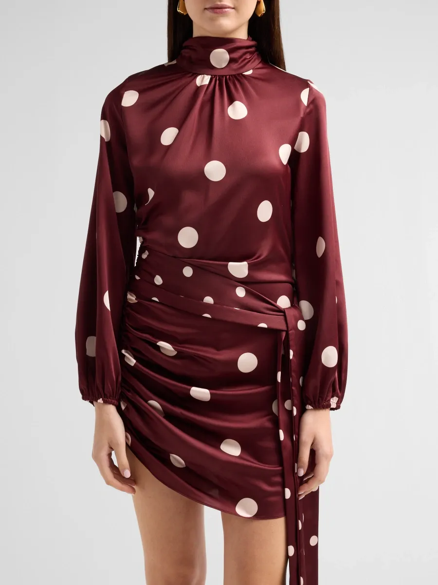 Misa Los Angeles Women's Arash Polka Dot Mini Dress | Thumbnail 5 Misa Los Angeles Women's Arash Polka Dot Mini Dress | Thumbnail 5