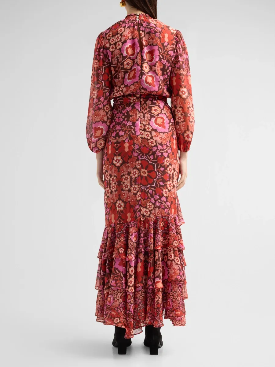 Misa Los Angeles Women's Audrey Floral Georgette Maxi Dress | Thumbnail 3 Misa Los Angeles Women's Audrey Floral Georgette Maxi Dress | Thumbnail 3