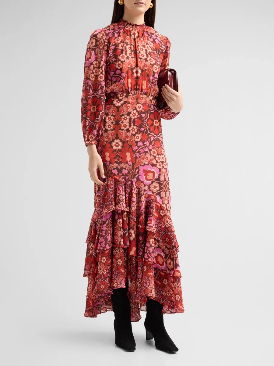 Misa Los Angeles Women's Audrey Floral Georgette Maxi Dress | Thumbnail 4 Misa Los Angeles Women's Audrey Floral Georgette Maxi Dress | Thumbnail 4