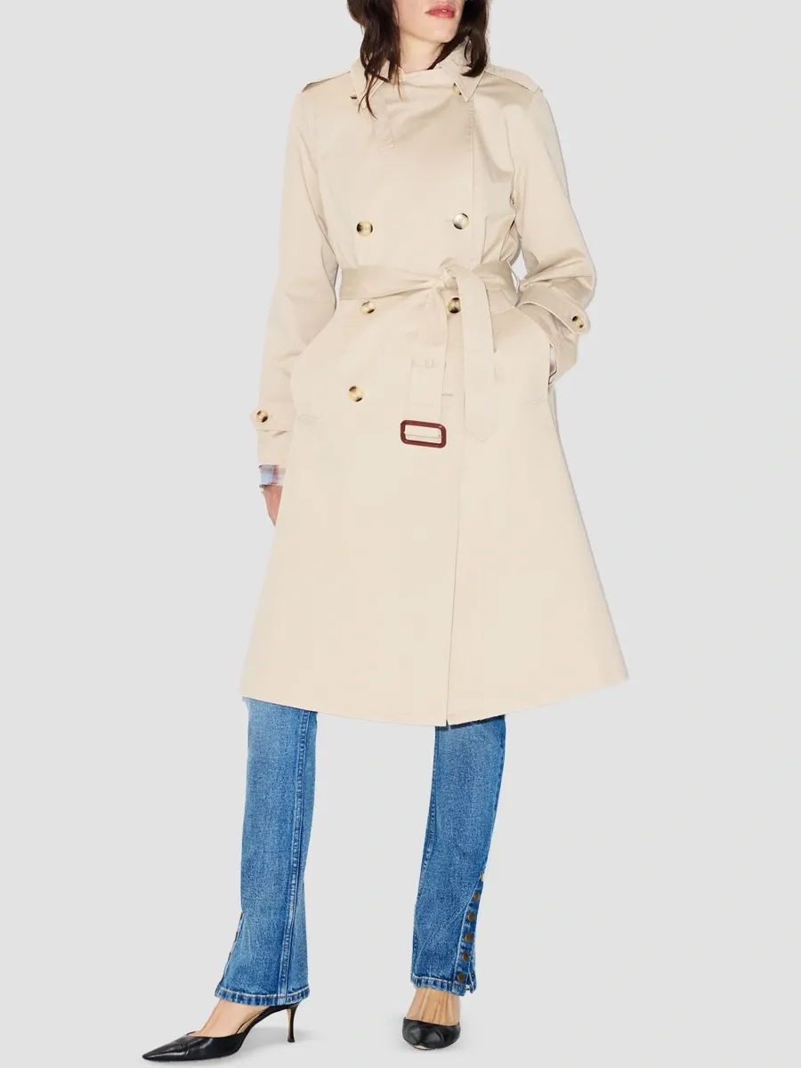 RE/DONE Women's Cara Stretch Cotton Trench Coat | Thumbnail 2