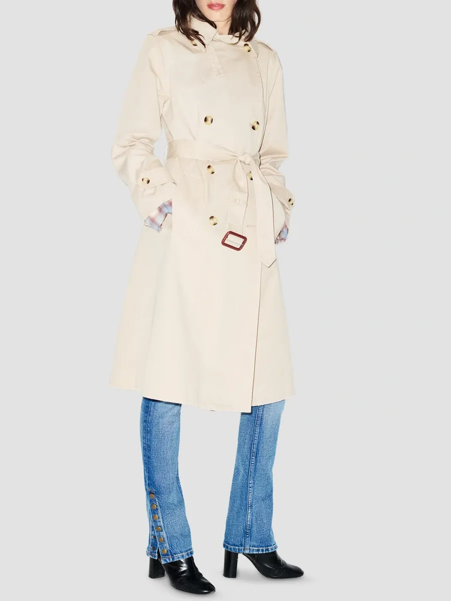 RE/DONE Women's Cara Stretch Cotton Trench Coat | Thumbnail 3