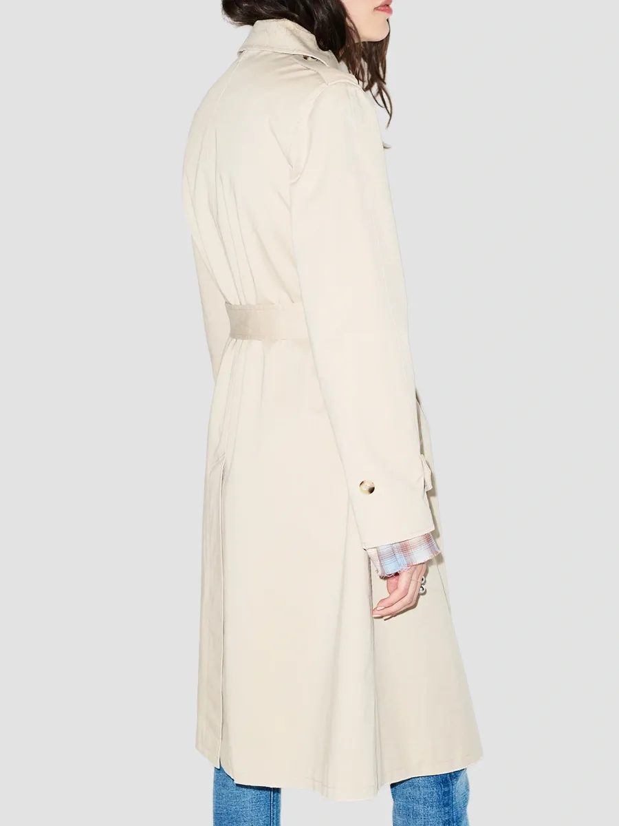 RE/DONE Women's Cara Stretch Cotton Trench Coat | Thumbnail 6