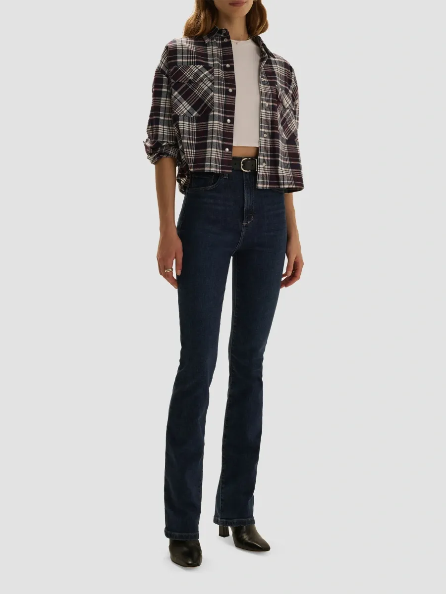 Favorite Daughter Women's The New Habit Plaid Cotton Crop Shirt | Thumbnail 2 Favorite Daughter Women's The New Habit Plaid Cotton Crop Shirt | Thumbnail 2