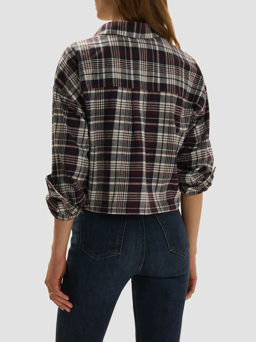 Favorite Daughter Women's The New Habit Plaid Cotton Crop Shirt | Thumbnail 3 Favorite Daughter Women's The New Habit Plaid Cotton Crop Shirt | Thumbnail 3