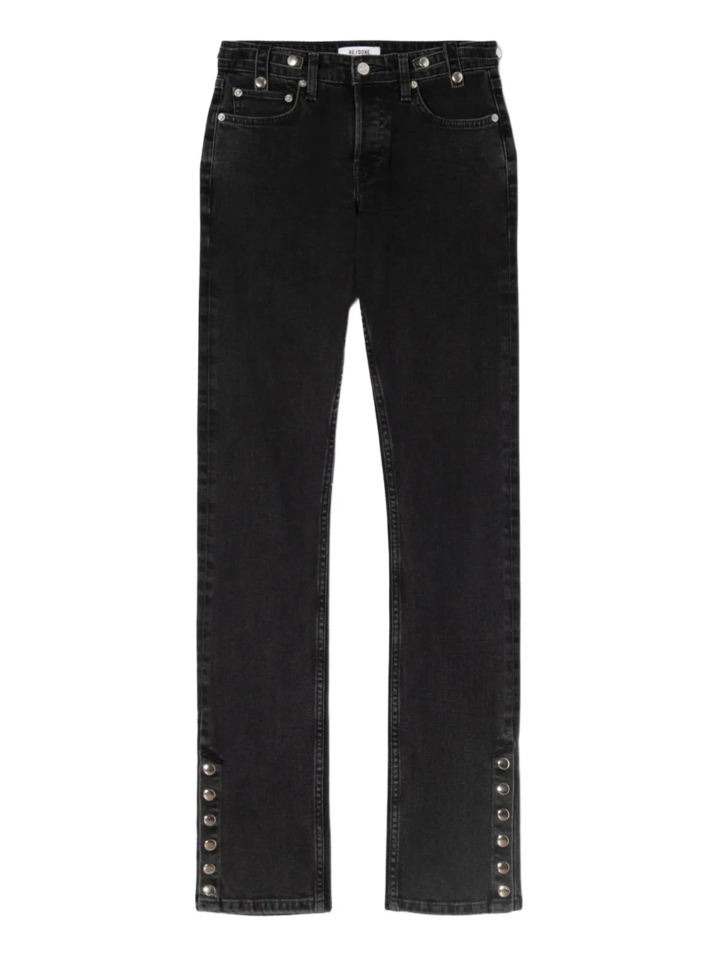 RE/DONE Women's Lean Flocked Zebra-Print Low-Rise Jeans