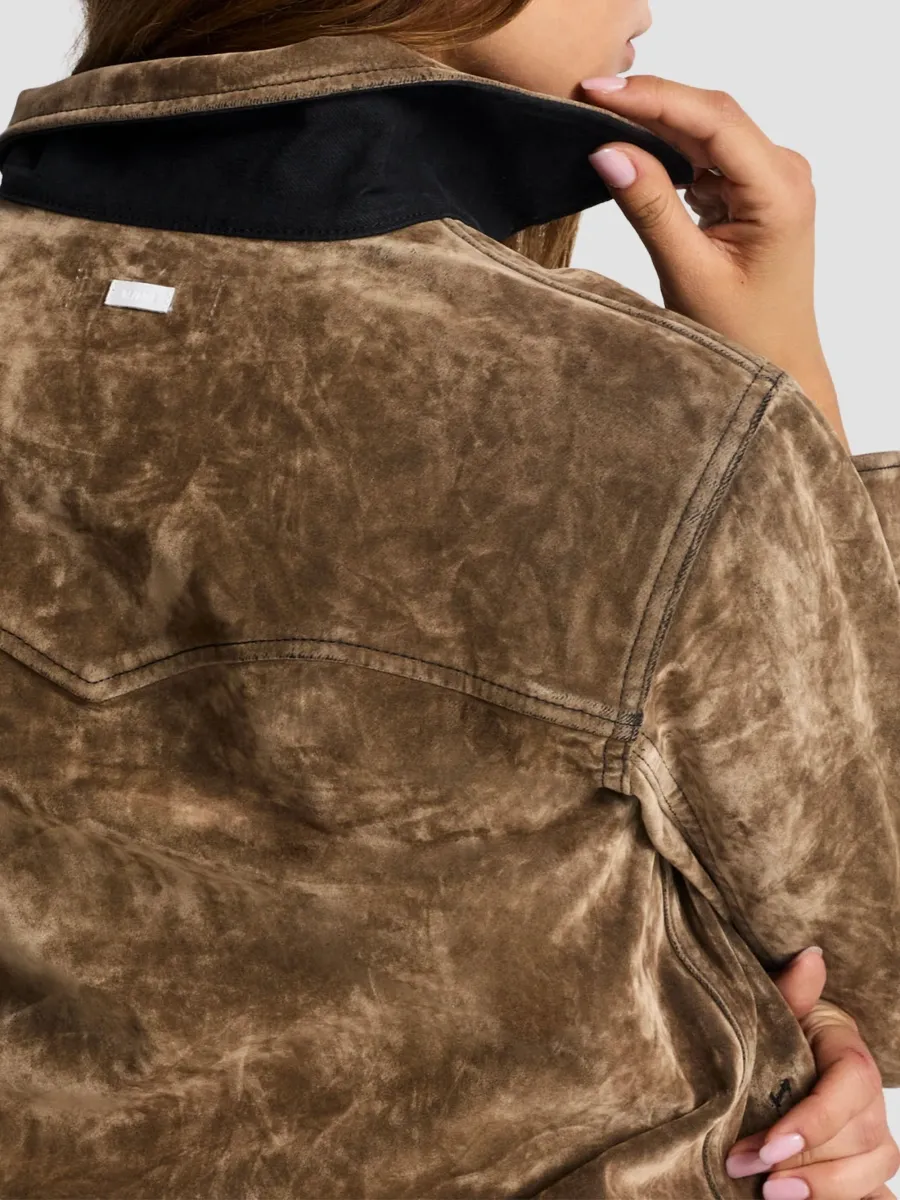 RE/DONE Women's Rewind Devon Flocked Jacket | Thumbnail 5