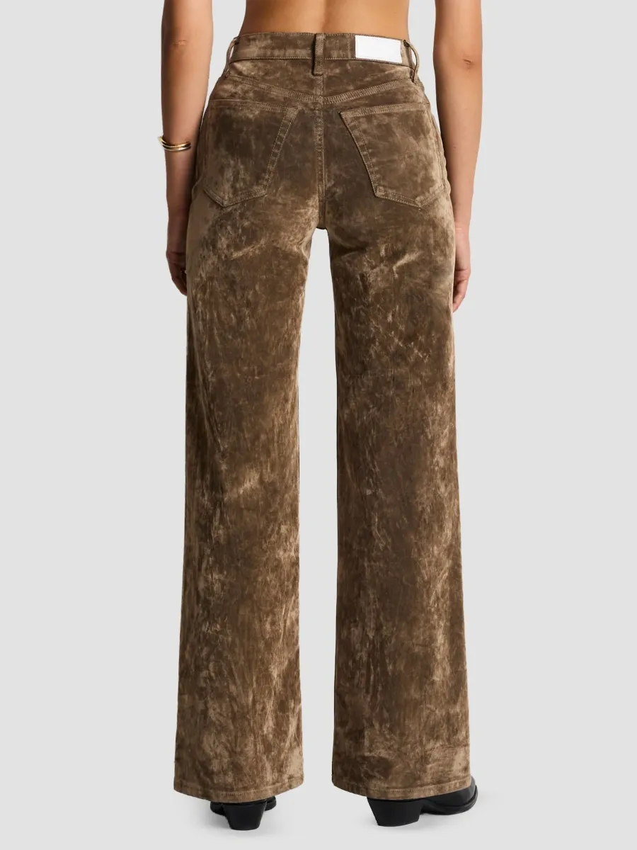 RE/DONE Women's Flocked High-Rise Wide-Leg Jeans | Thumbnail 3