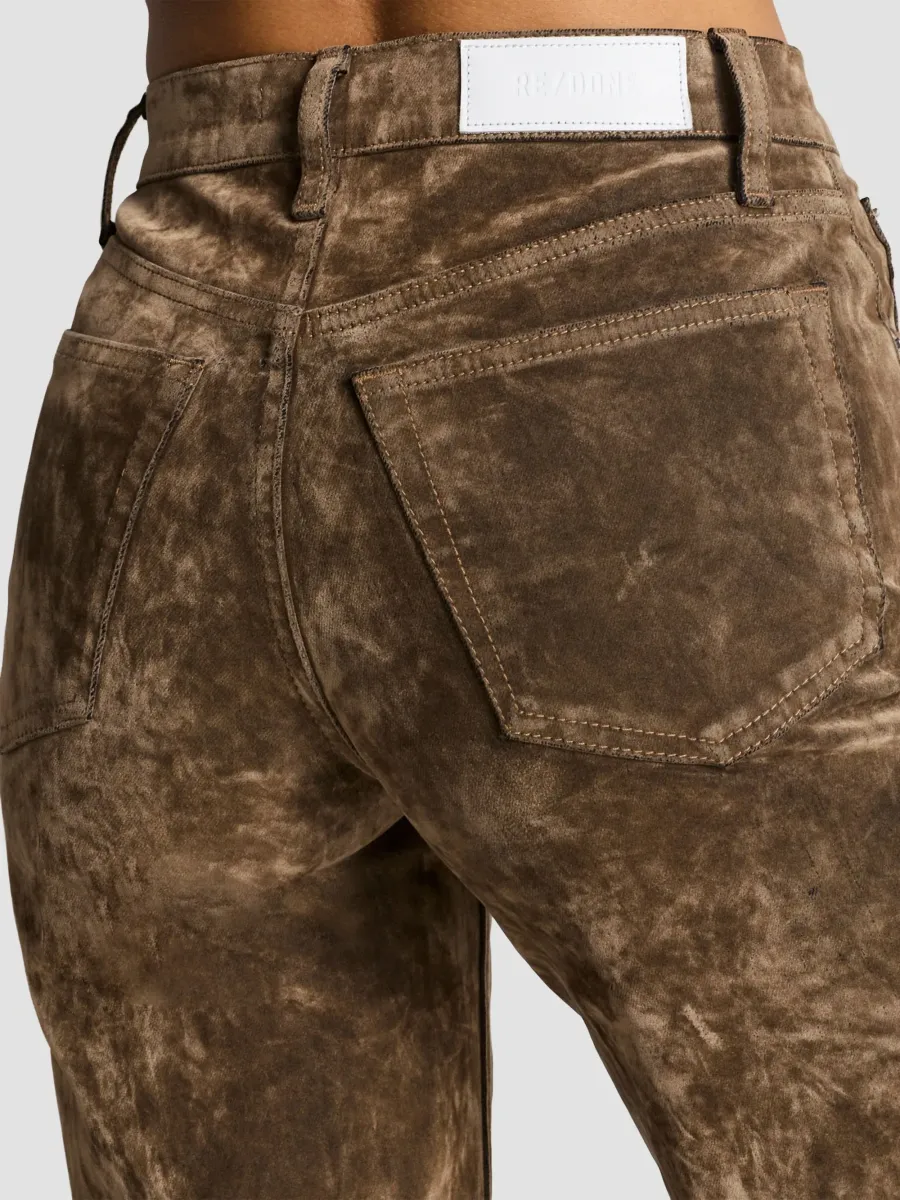 RE/DONE Women's Flocked High-Rise Wide-Leg Jeans | Thumbnail 5