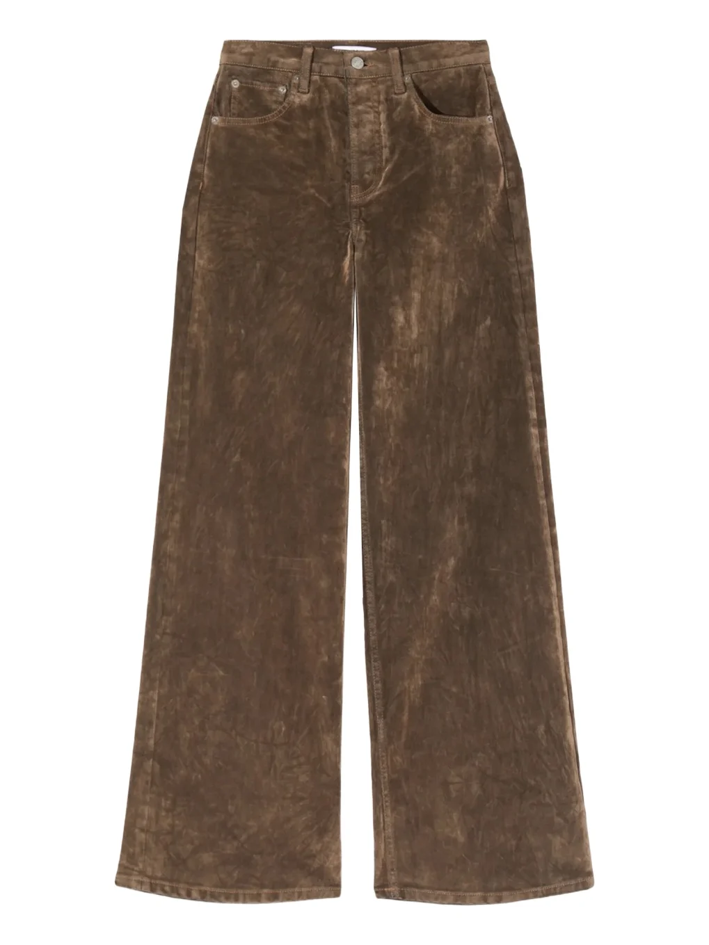 Women's Flocked High-Rise Wide-Leg Jeans Women's Flocked High-Rise Wide-Leg Jeans