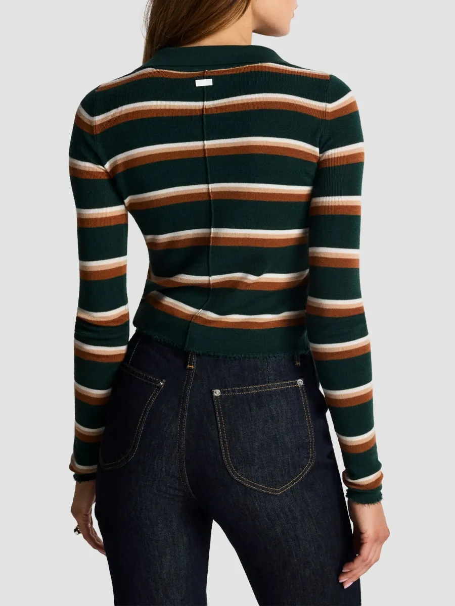 RE/DONE Women's Erin Striped Henley Top | Thumbnail 3 RE/DONE Women's Erin Striped Henley Top | Thumbnail 3
