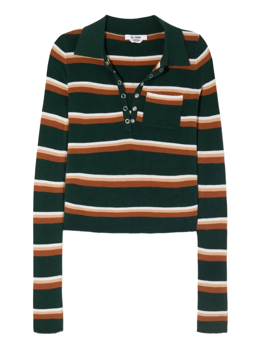 Women's Erin Striped Henley Top Women's Erin Striped Henley Top