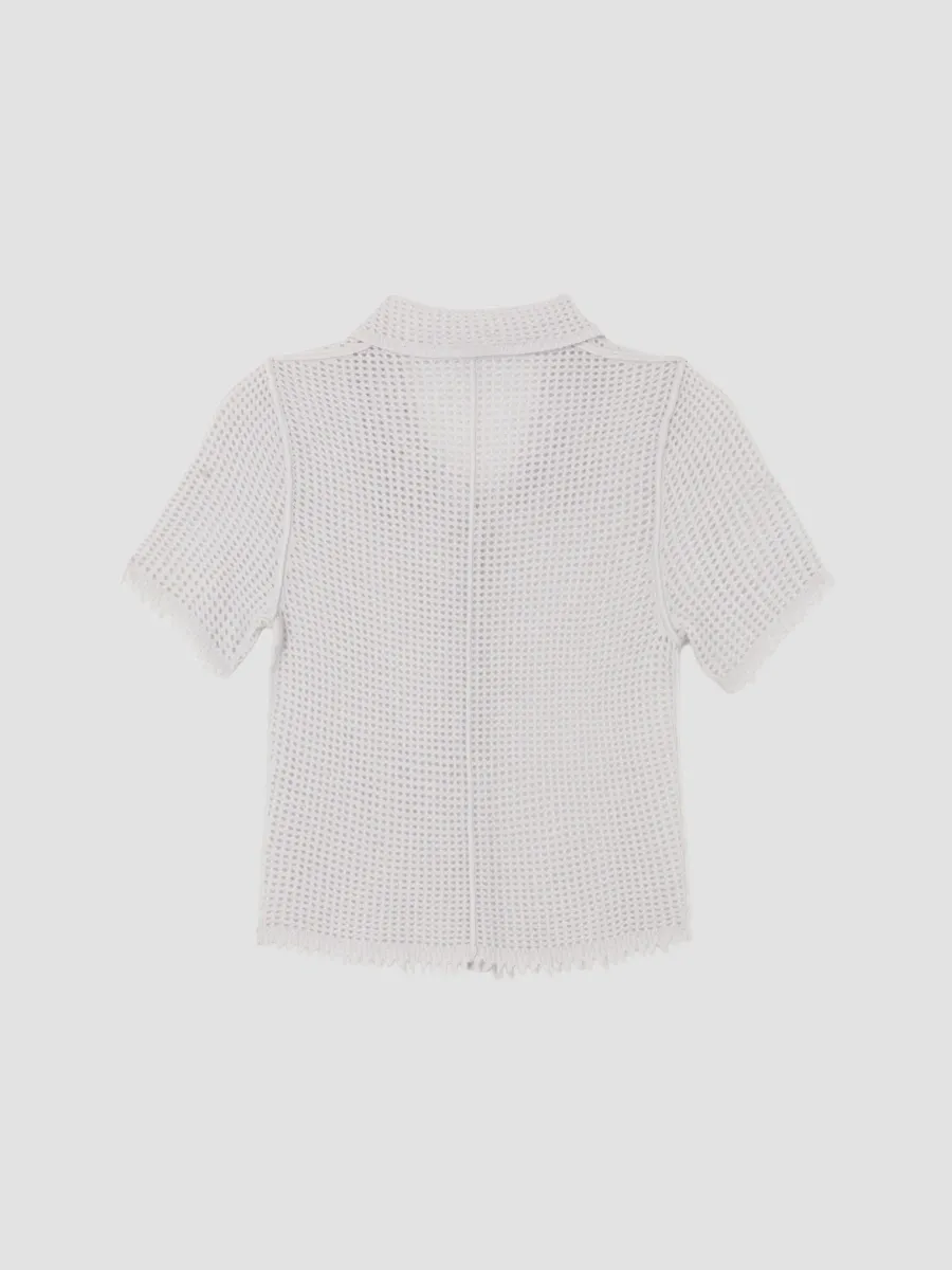 RE/DONE Women's Amelia Cashmere Polo Top | Thumbnail 4 RE/DONE Women's Amelia Cashmere Polo Top | Thumbnail 4