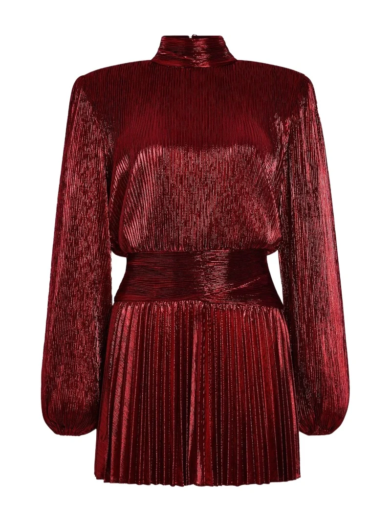 Women's Freja Crinkled Lamé Mini Dress