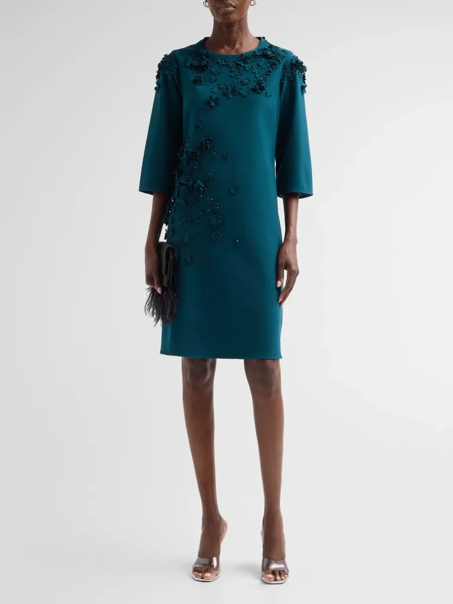 Teri Jon by Rickie Freeman Women's Crepe Cocktail Dress | Thumbnail 2 Teri Jon by Rickie Freeman Women's Crepe Cocktail Dress | Thumbnail 2