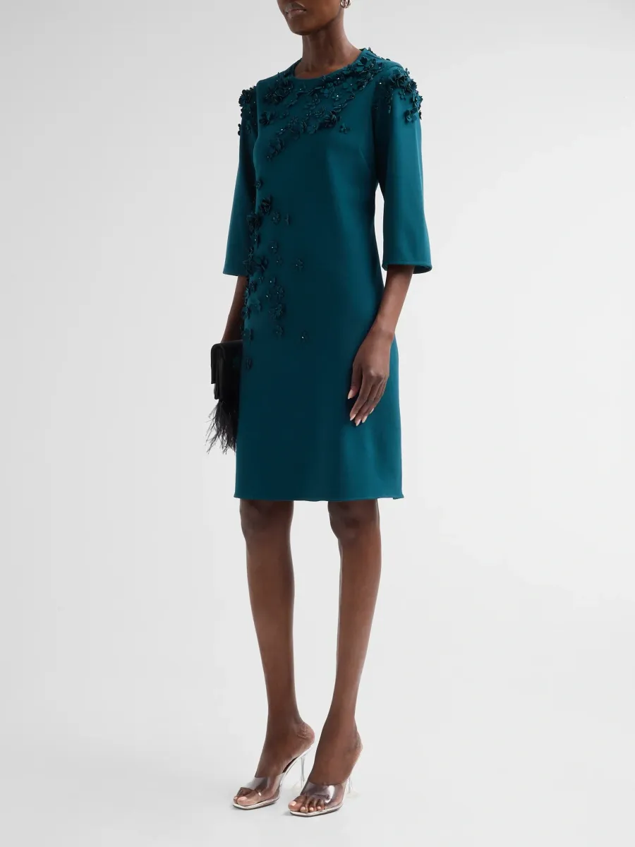 Teri Jon by Rickie Freeman Women's Crepe Cocktail Dress | Thumbnail 4 Teri Jon by Rickie Freeman Women's Crepe Cocktail Dress | Thumbnail 4