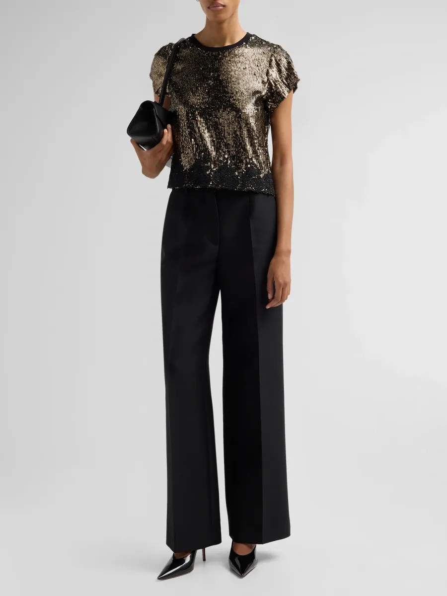 Generation Love Women's Pia Sequined Lace Crewneck Top | Thumbnail 2