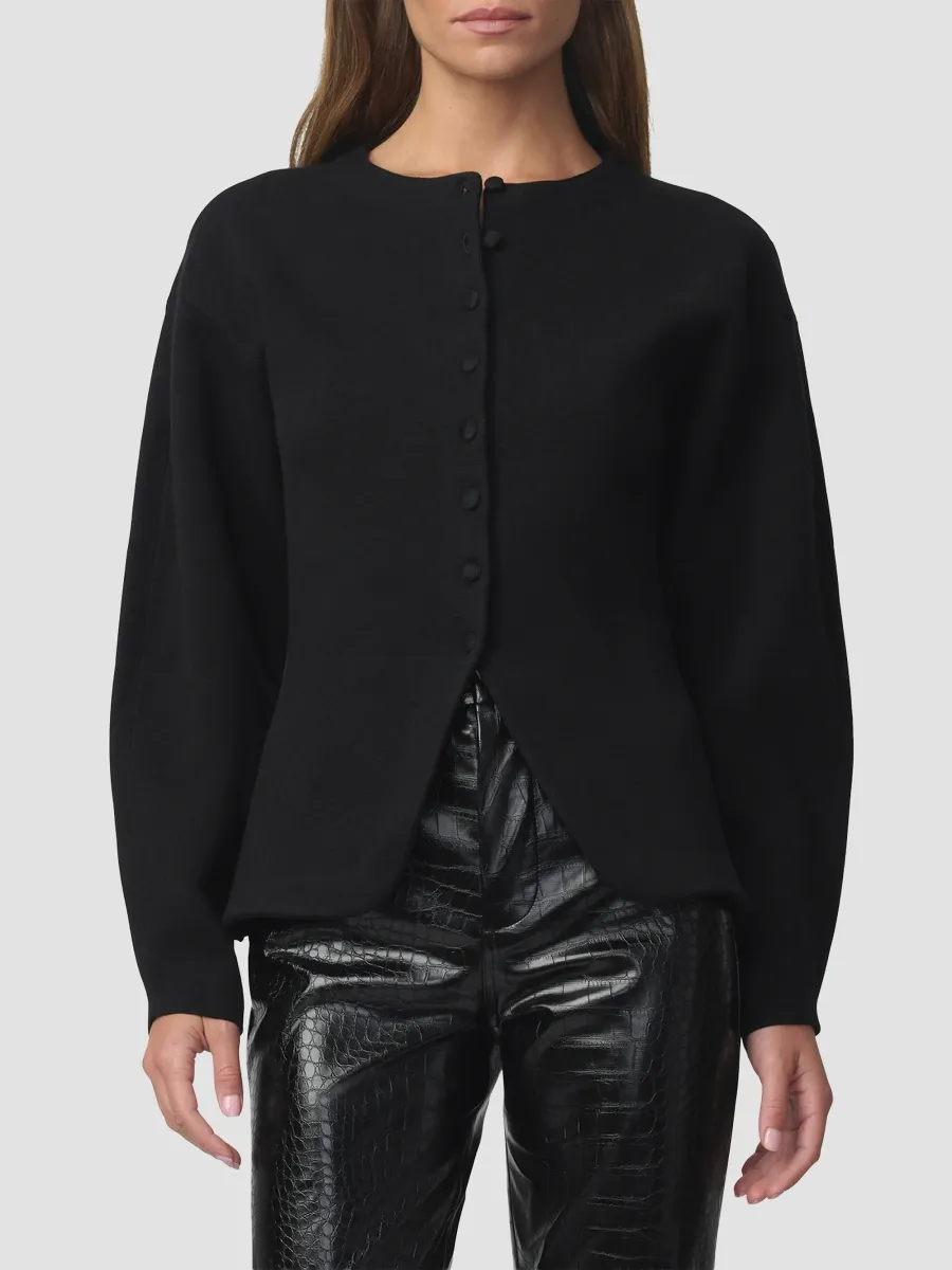 Joe's Jeans Women's Emelie Barrel-Sleeve Cotton-Cashmere Cardigan | Thumbnail 4 Joe's Jeans Women's Emelie Barrel-Sleeve Cotton-Cashmere Cardigan | Thumbnail 4