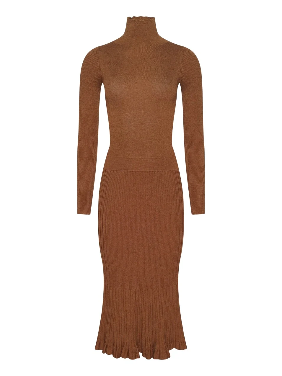 Women's Solaire Knit Funnel-Neck Midi Dress Women's Solaire Knit Funnel-Neck Midi Dress