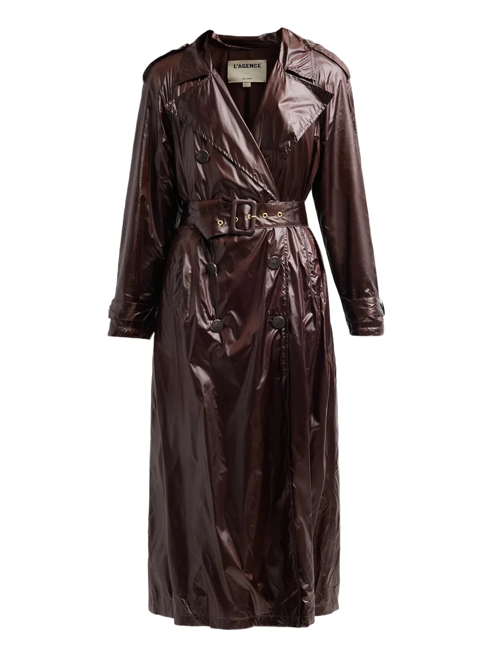 L'Agence Women's Brinley Belted Oversized Double-Breasted Trench Coat