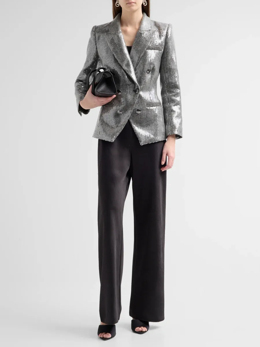 L'Agence Women's Kyomi Sequined Double-Breasted Blazer | Thumbnail 2 L'Agence Women's Kyomi Sequined Double-Breasted Blazer | Thumbnail 2