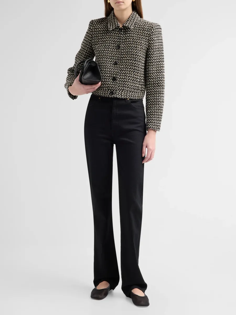 L'Agence Women's Marla Tweed Crop Jacket | Thumbnail 2