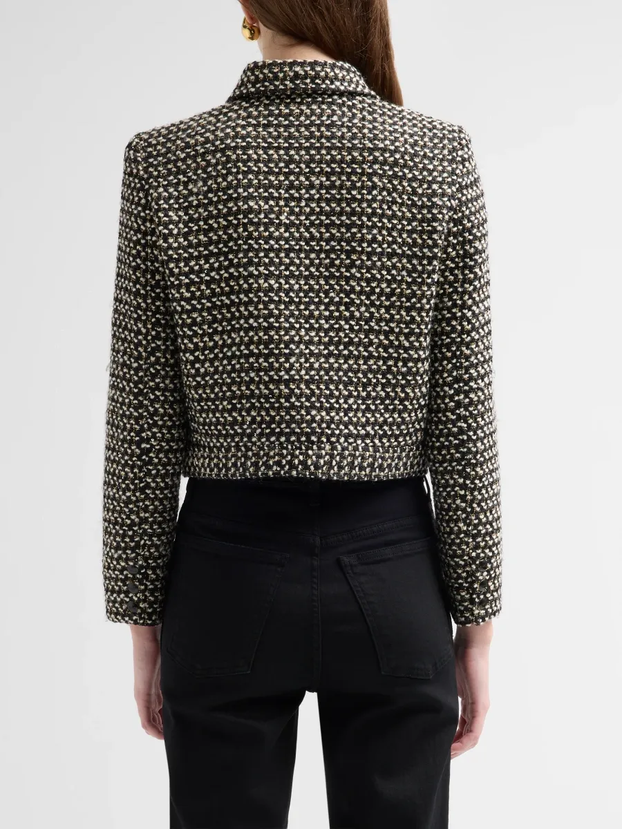 L'Agence Women's Marla Tweed Crop Jacket | Thumbnail 3