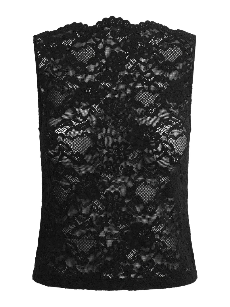 Women's Cotton-Blend Lace Boatneck Top Women's Cotton-Blend Lace Boatneck Top