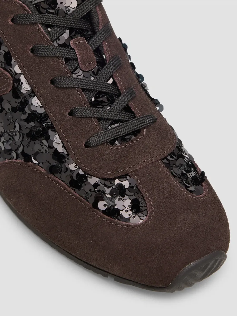 rag & bone Women's Retro Runner Slim Ultra Suede Low-Top Sneakers | Thumbnail 3