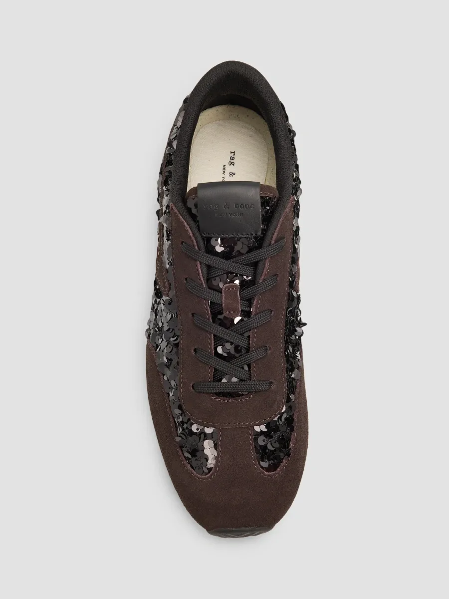 rag & bone Women's Retro Runner Slim Ultra Suede Low-Top Sneakers | Thumbnail 4