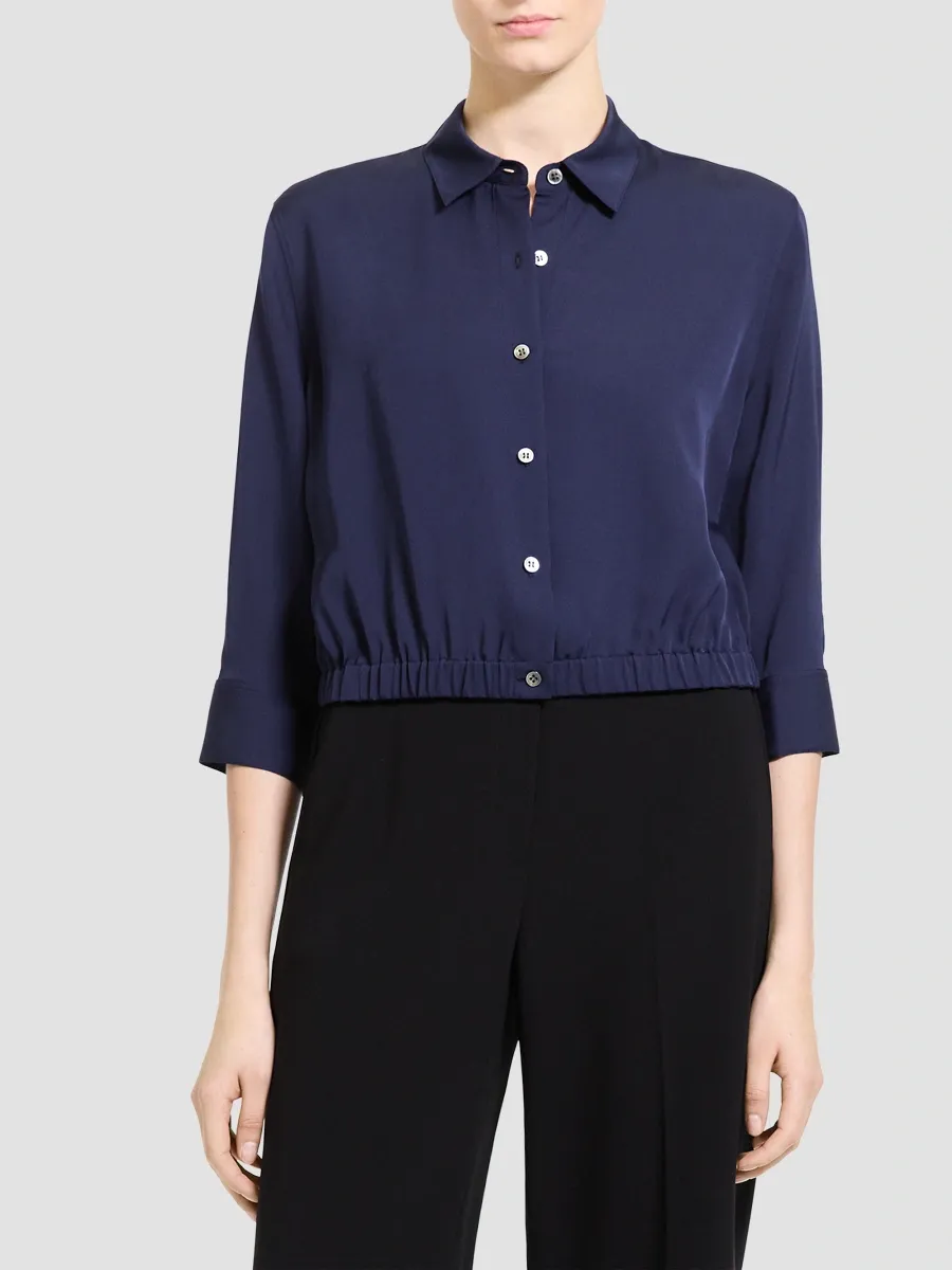 Theory Women's Quarter-Sleeve Crop Shirt | Thumbnail 4 Theory Women's Quarter-Sleeve Crop Shirt | Thumbnail 4