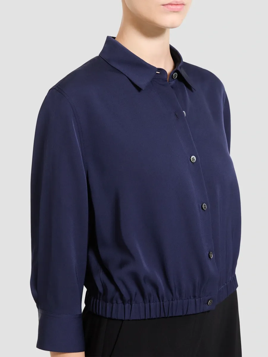 Theory Women's Quarter-Sleeve Crop Shirt | Thumbnail 5 Theory Women's Quarter-Sleeve Crop Shirt | Thumbnail 5