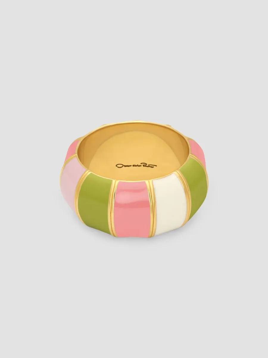 Oscar de la Renta Women's 24K-Gold-Plated & Enamel Domed Ring | Thumbnail 3 Oscar de la Renta Women's 24K-Gold-Plated & Enamel Domed Ring | Thumbnail 3
