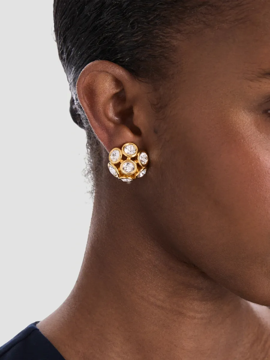 Oscar de la Renta Women's 24K-Gold-Plated & Glass Crystal Cluster Stud Earrings | Thumbnail 2 Oscar de la Renta Women's 24K-Gold-Plated & Glass Crystal Cluster Stud Earrings | Thumbnail 2
