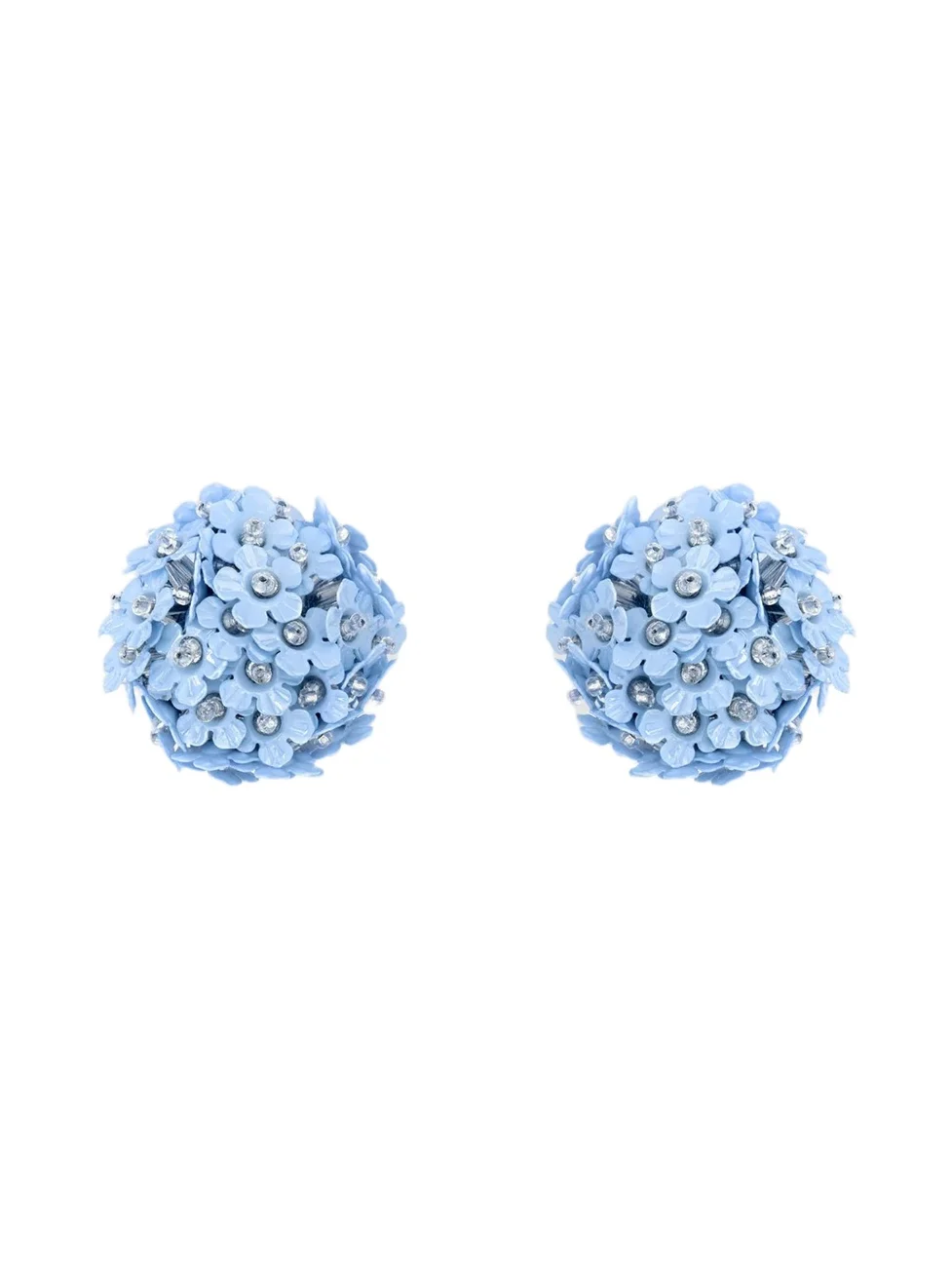 Oscar de la Renta Women's 24K-Gold-Plated & Mixed-Media Flower Pom-Pom Clip-On Stud Earrings