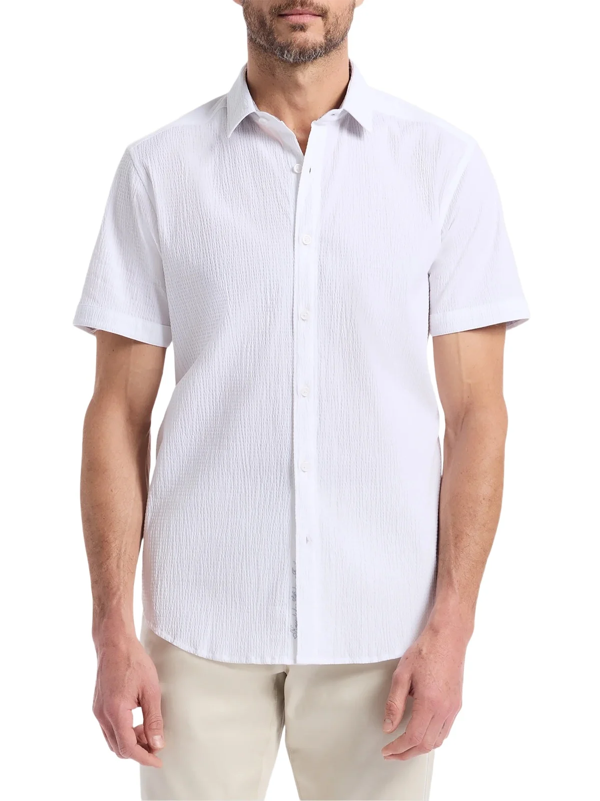 Men's Thresher Seersucker Cotton Short-Sleeve Shirt Men's Thresher Seersucker Cotton Short-Sleeve Shirt