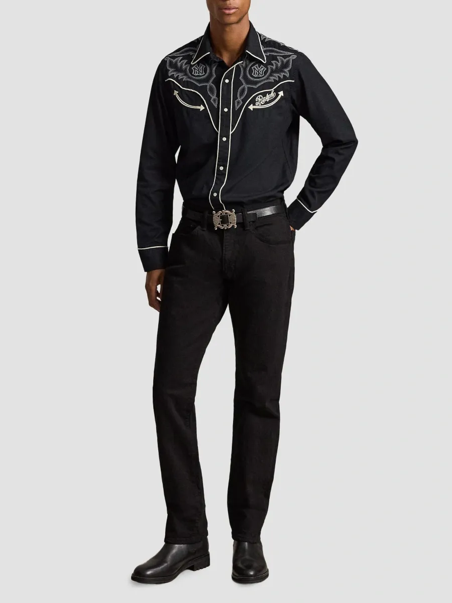 Polo Ralph Lauren Men's x New York Yankees Embroidered Cotton Shirt | Thumbnail 2
