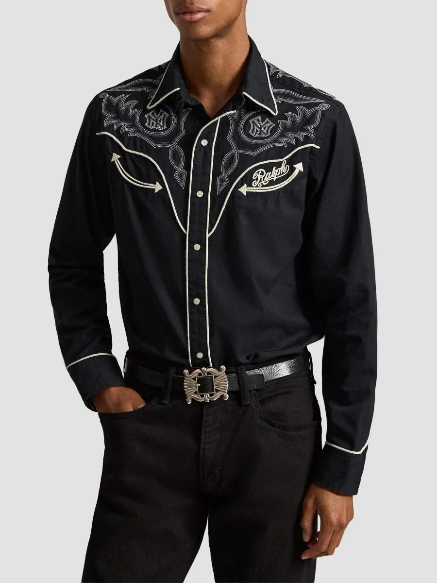 Polo Ralph Lauren Men's x New York Yankees Embroidered Cotton Shirt | Thumbnail 4