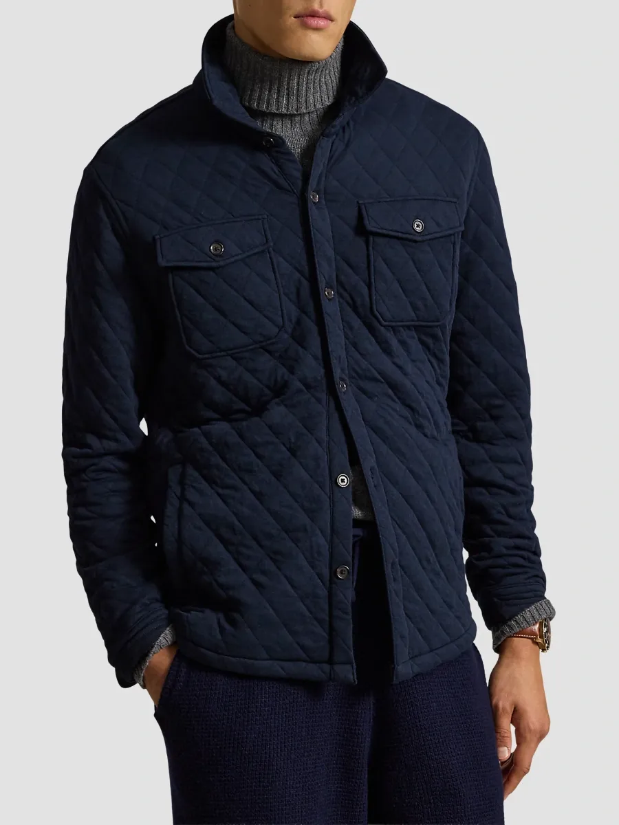 Polo Ralph Lauren Men's Cotton-Blend Jersey Quilted Shirt Jacket | Thumbnail 3