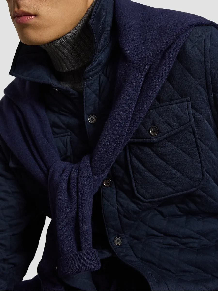 Polo Ralph Lauren Men's Cotton-Blend Jersey Quilted Shirt Jacket | Thumbnail 5