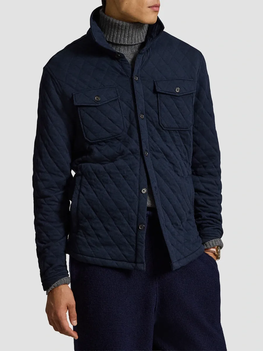 Polo Ralph Lauren Men's Cotton-Blend Jersey Quilted Shirt Jacket | Thumbnail 6
