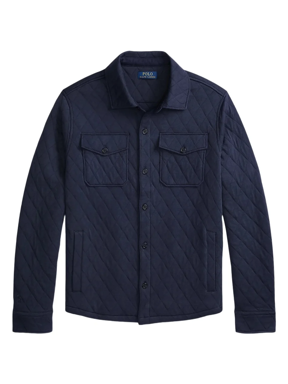 Men's Cotton-Blend Jersey Quilted Shirt Jacket Men's Cotton-Blend Jersey Quilted Shirt Jacket
